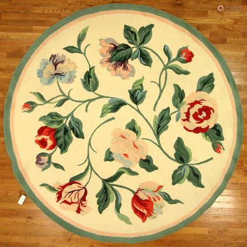 Floral Circular Rug