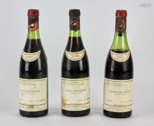 Three 1969 Clos Vougeot Burgundy