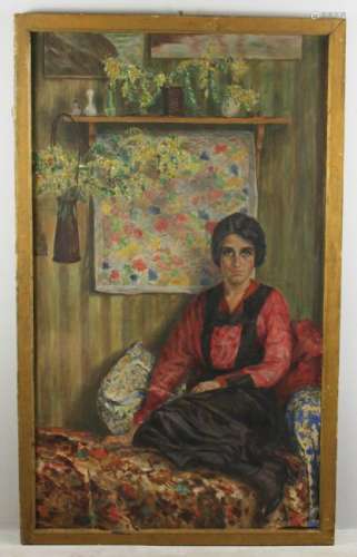 Calabi, Portrait of a Woman, Oil on Canvas