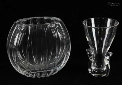 Steuben, Daum and Orrefors Glass Vases
