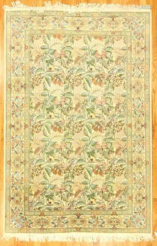 Unusual Indo-Tabriz Garden Rug