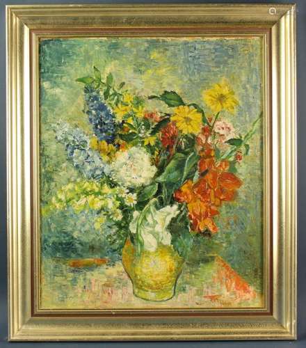 Signed Gritchenko, Rich Floral Still Life