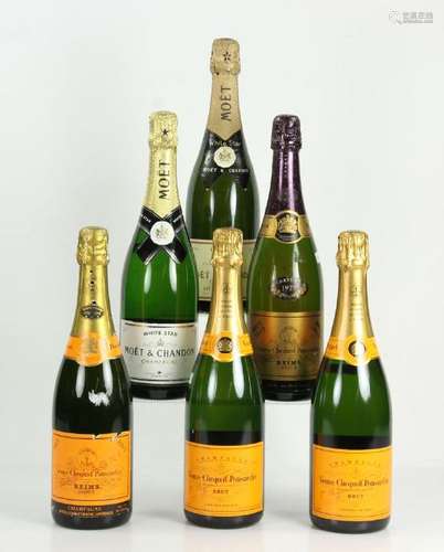 Six Bottles of Vintage Champagne