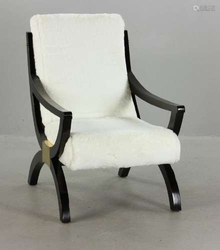 Modern Designer Ebonized Armchair