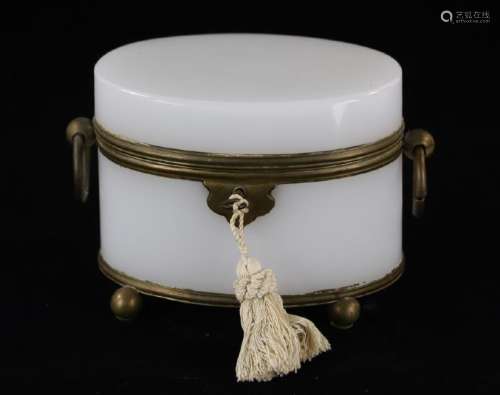French Camphor Glass Jewelry Casket