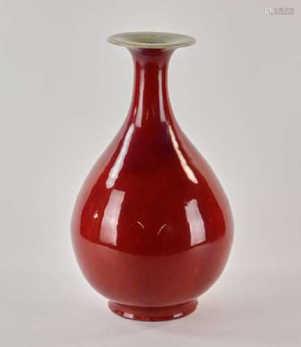Chinese Red Yuhuchun Vase