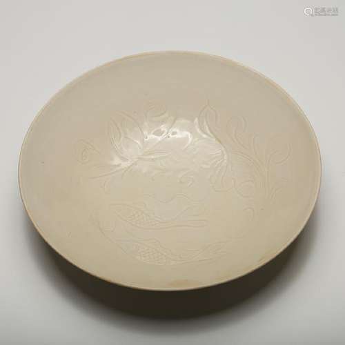 CHINESE DING KILN PORCELAIN PLATE