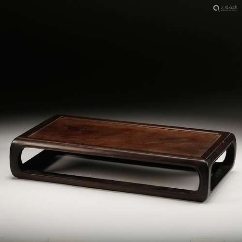 CHINESE ROSEWOOD CARVED TEA TABLE