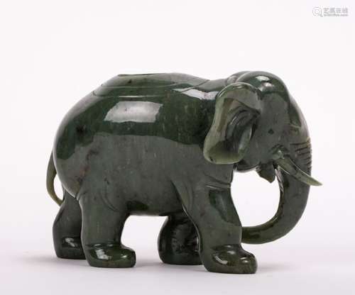 CHINESE SPINACH GREEN JADE ELEPHANT