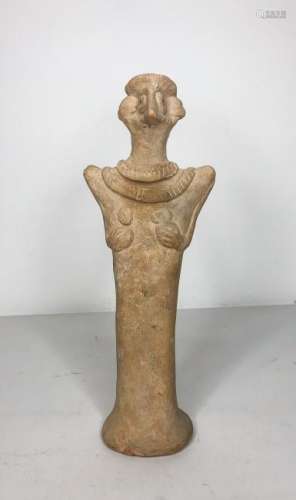 LARGE ANCIENT NEAR EASTERN CLAY VOTIVE FIGURE
