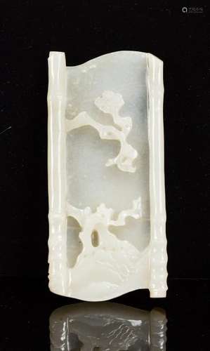 CHINESE JADE CARVED INK PALETTE