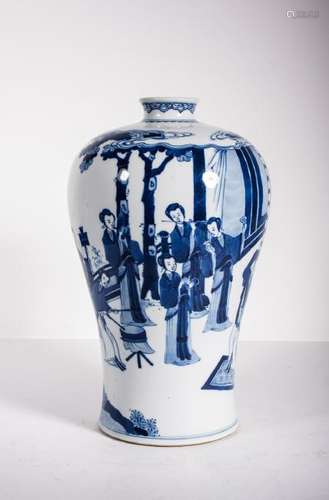 CHINESE BLUE WHITE MEIPING VASE