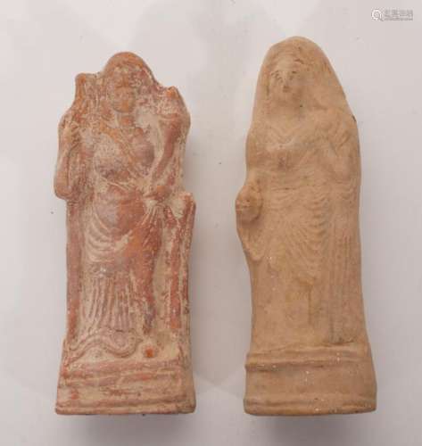 LOT OF 2 ANCIENT ROMAN CLAY FIGURE