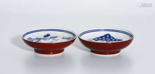 Two Chinese Blue and White Dishes