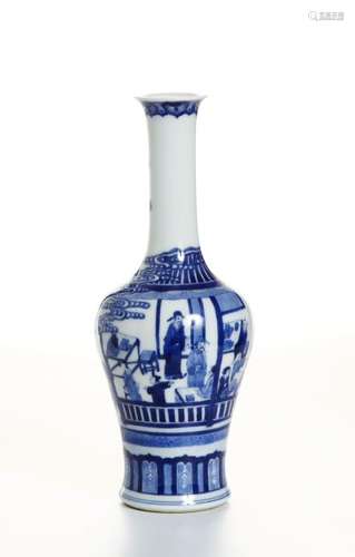 Chinese Blue and White Baluster Vase