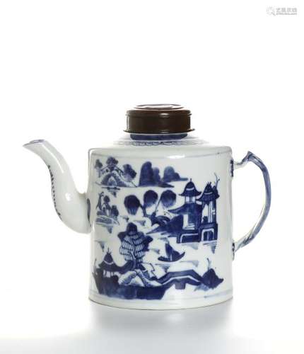 Chinese Blue and White Teapot