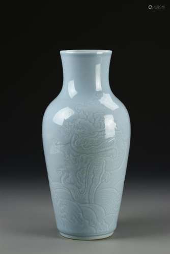 Chinese Blue Glazed Vase