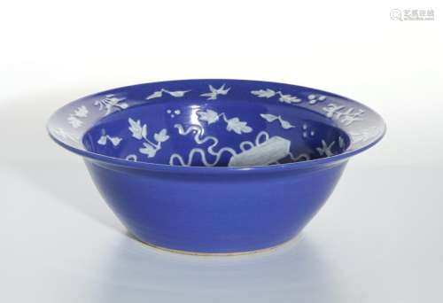 Chinese Blue Glazed Basin