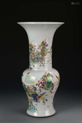 Chinese Famille Rose Gu Vase