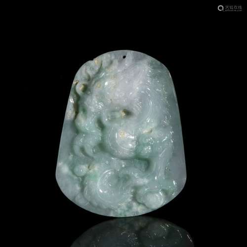 Chinese Jadeite Dragon Pendant