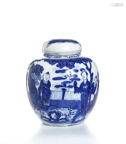 Chinese Blue and White Ginger Jar and Cover