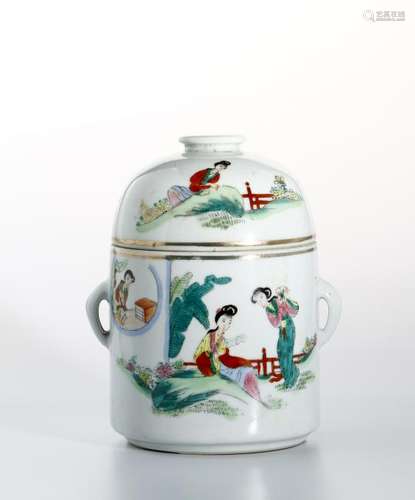 Chinese Famille Rose Covered Jar