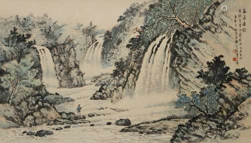 Chinese Scroll Painting of Landscape