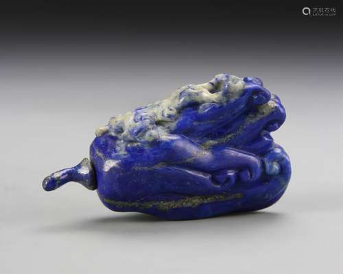 Chinese Lapis Lazuli Snuff Bottle