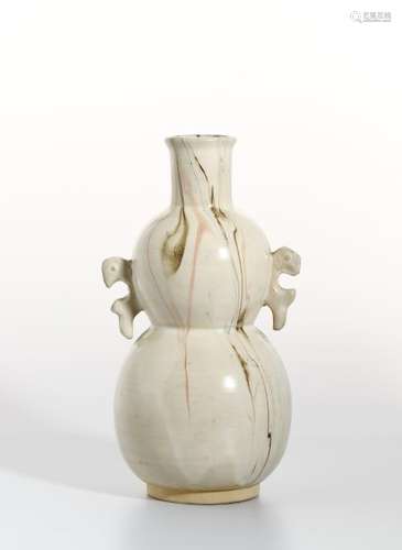 Chinese Glazed Flambe Double-Gourd Vase