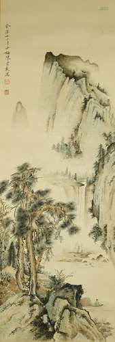 Chinese Scroll Painting of Landscape