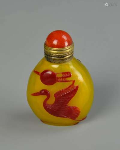 Chinese Peking Glass Snuff Bottle