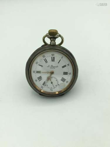 1880's Dupont Geneve Silver Open Face Pocket Watch