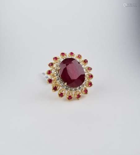 14ct Ruby & Diamond 14K Gold Ring