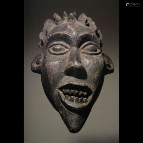 Early 20th C Tikar Region Anthropomorphic Mask
