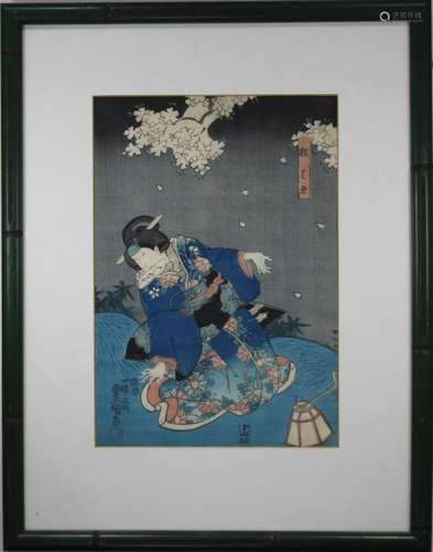 Toyokuni III, Antique Japanese Woodblock Print