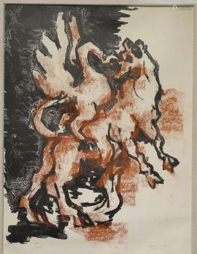 Jacques Lipchitz (1891 - 1973) Aquatint/Gouache