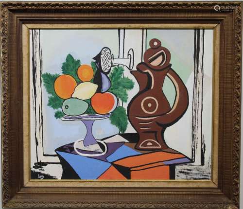 Levy, Signed Modernist Still Life Painting