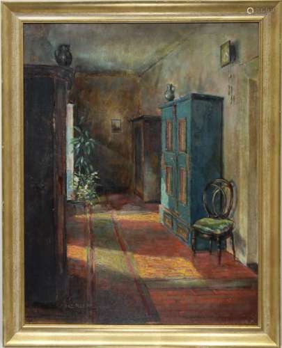 Max Koeppel, 1943 Interior Scene Painting