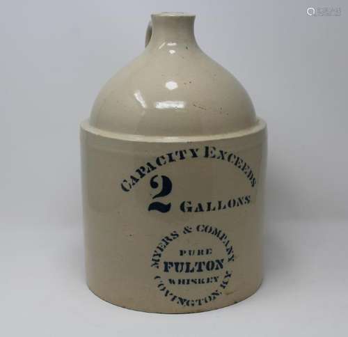 Myers & Company Pure Fulton Whiskey Covington Jug