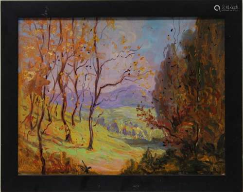 American School, Double-Sided Landscape Painting