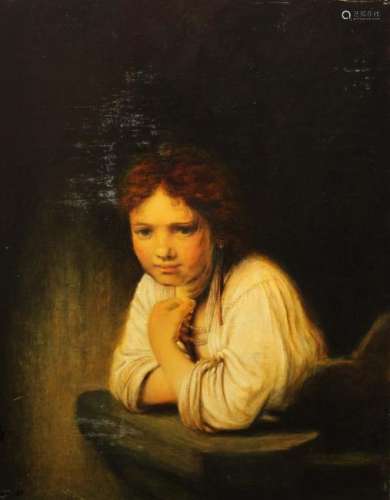 After Rembrandt, Portrait of a Young Girl