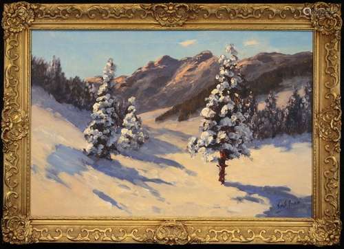 Kauffman, Signed Winter Landscape Painting