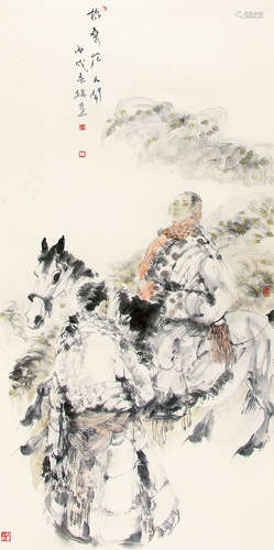 赵星 （b.1960） 格桑花又开2006年作 设色纸本镜片