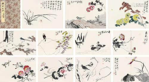 张人希 （1918-2008） 吉光片羽 设色纸本册页