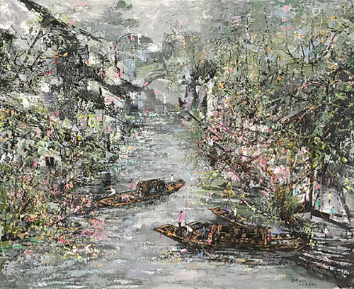 毛岸明 （b.1983） 山水 布面油画