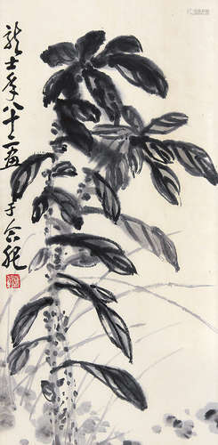 萧龙士 （1889-1990） 花卉 水墨纸本立轴