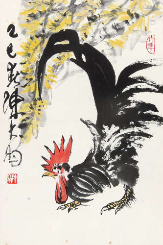 陈大羽 （1912-2001） 大吉图1989年作 设色纸本立轴