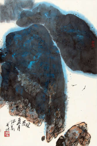 魏传义 （b.1928） 巴山蜀水1993年作 设色纸本镜片