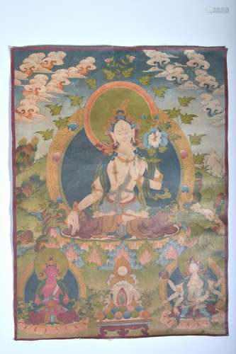 A THANGKA OF TARA.QING PERIOD