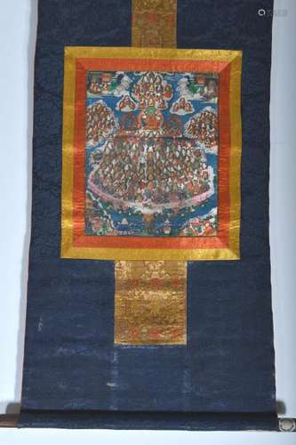 A THANGKA OF TSONGKHAPA.QING PERIOD